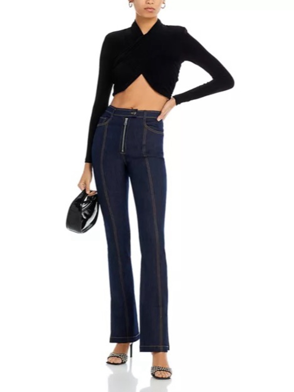 5a7 (cinq à sept) Women’s 2 Pia Denim Pants Bootcut Jeans Dark Wash Blue Stretch